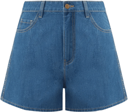 Rhinestone Denim A-Line Women Shorts