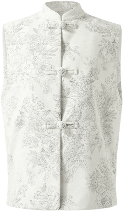 New Chinese-Style Jacquard Women Vest