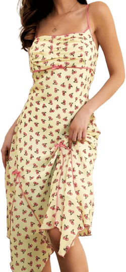 Early 2000s Cherry Print Dress