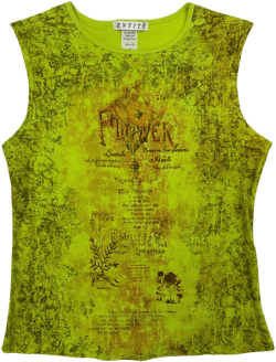 Lime Flower Muscle Tank (M)
