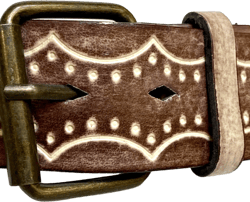 Leather design belt