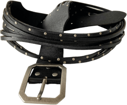 Linea pelle black leather belt