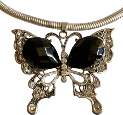 Black butterfly choker