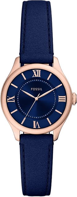 Fossil Women's Gilmore Three-Hand Navy Croco Leather Watch, 28mm