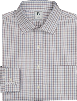 Brooks Brothers Men's Regular-Fit Spread Collar Windowpane Dress Shirt