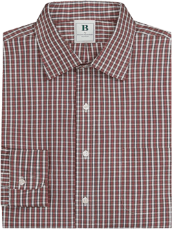 Brooks Brothers Men's Regular-Fit Spread Collar Tartan Plaid Dress Shirt
