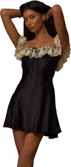 Sonata Mini Dress in Noir