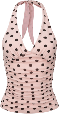 Dot Halter Top Pink
