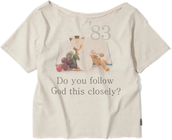 83 Faith Cut Out Tee Dirty White