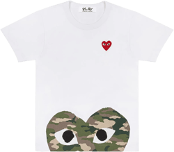 Play - Camouflage Edge Heart T-Shirt - (White)