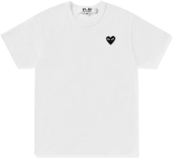 Play - Rhinestone Heart T-Shirt - (White/Black)