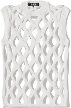 Black Comme Des Garçons - Mesh Vest - (White)