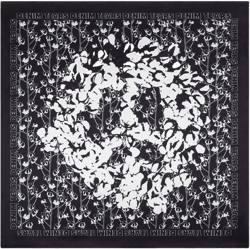 Denim Tears - Cotton Peace Wreath Silk Scarf - (Black)