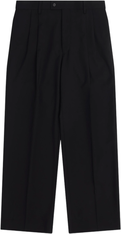 Auralee - Men's Two-Tuck Slacks - (Black)