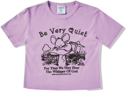 Online Ceramics - Women's Be Very Quiet Baby Tee - (Quail)