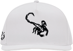 Cherry World - Men's Scorpion 5 Panel Snapback - (White)