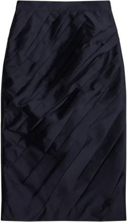 SHUSHU/TONG - Women's Pleated Skirt - (Navy Blue)