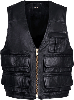 Leather Cargo Vest
