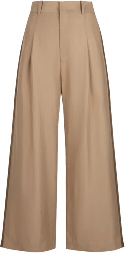 Tux Stripe Crop Pleated Trouser