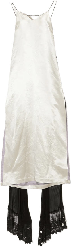 angel wing satin dress (silver)【Delivery in January 2025】