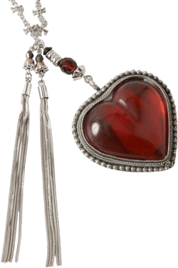 Reddish Brown heart necklace【Delivery in February 2025】