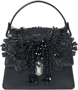 black lei beads mini hand bag【Delivery in November 2025】