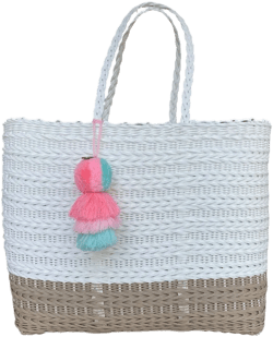 Coastal Knit Boardwalk Citron Tote by Squeeze de Citron