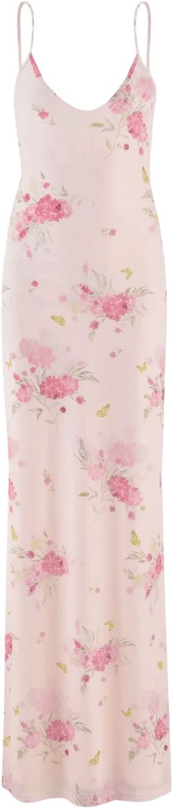 OSIRIS DRESS - PINK : FLORAL : WATER COLOUR FLORAL