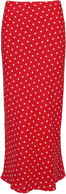 Hayze Maxi Skirt Red / White Polka