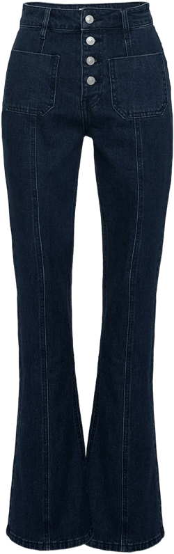 Tiler High Rise Flared Jeans Dark Denim