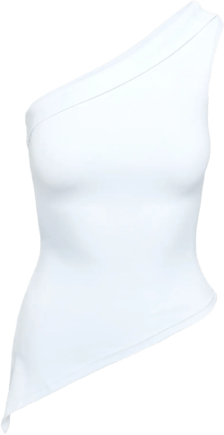 Lunah One Shoulder Top White