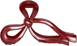 With A Bow Hair Clip Red