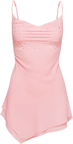 Fiasco Cowl Neck Mini Dress Pink
