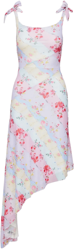 Smitten Asymmetric Maxi Dress Multi
