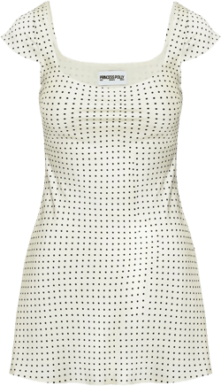 Lucienna Polka Dot Mini Dress White / Black