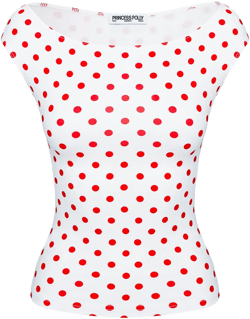 Cheirosa Off Shoulder Top White / Red