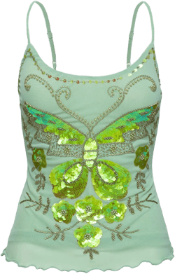 Start Of Summer Sequin Top Green