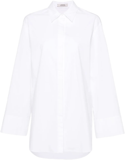 pineapple embroidery oversized shirt