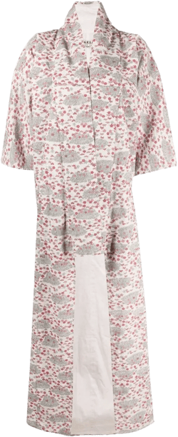 1970s floral print kimono