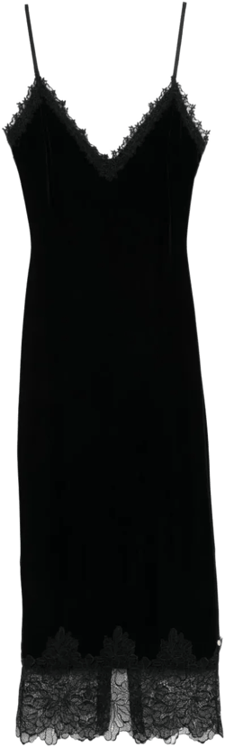 velvet midi dress