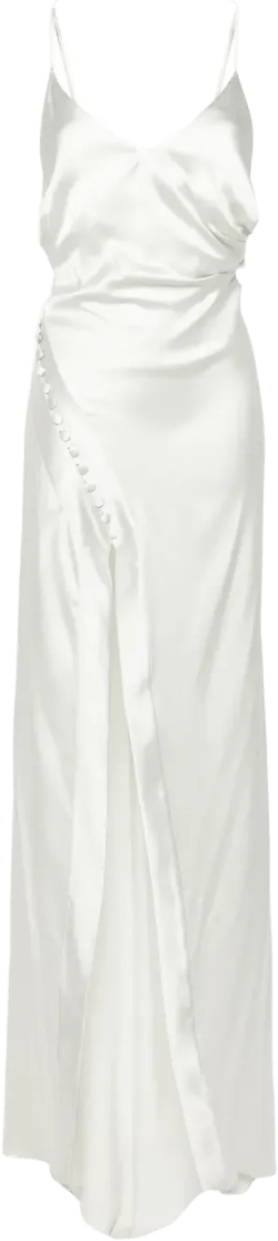 drape-detail maxi dress