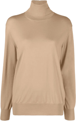 roll-neck wool jumper