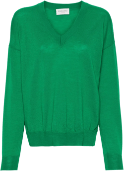 V-neck wool jumper