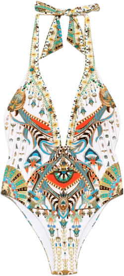 low back halter one piece