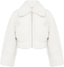 cropped shearling jacket