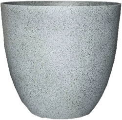 Gardener Select Large Egg Shaped Planter Granite Color 15 Inch