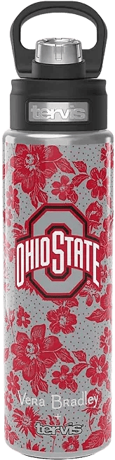 x Tervis Ohio State Buckeyes 24 Oz Wide Mouth Bottle with Deluxe Lid