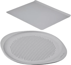 SmartBrown Nonstick Baking Sheet & Pizza Crisper Pan, Set of 2