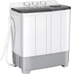 Portable Twin Tub Washing Machine Washer(13.2lbs) & Spinner (8.8lbs)