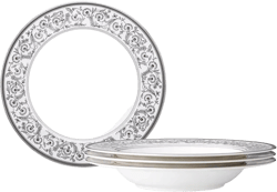 Summit Platinum Set of 4 Soup Bowls, Service For 4